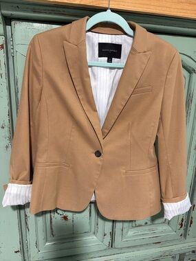 Banana Republic Tan Single-Button Tailored Blazer